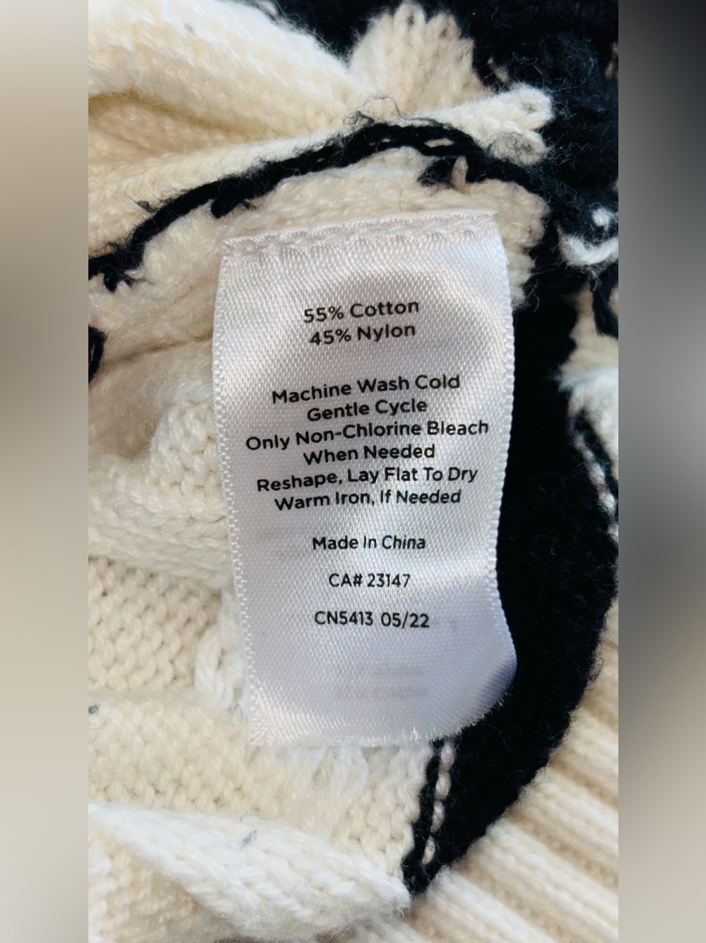 CABLE KNIT CREWNECK SWEATER - BRETON STRIPE - Picture 10 of 13